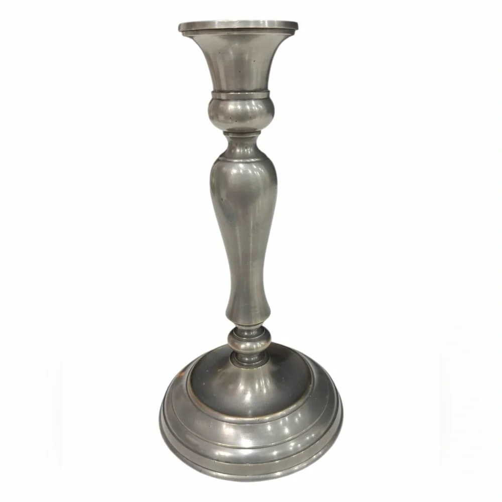 Vintage Restoration Hardware 9” Taper Candle Holder PEWTER made In India